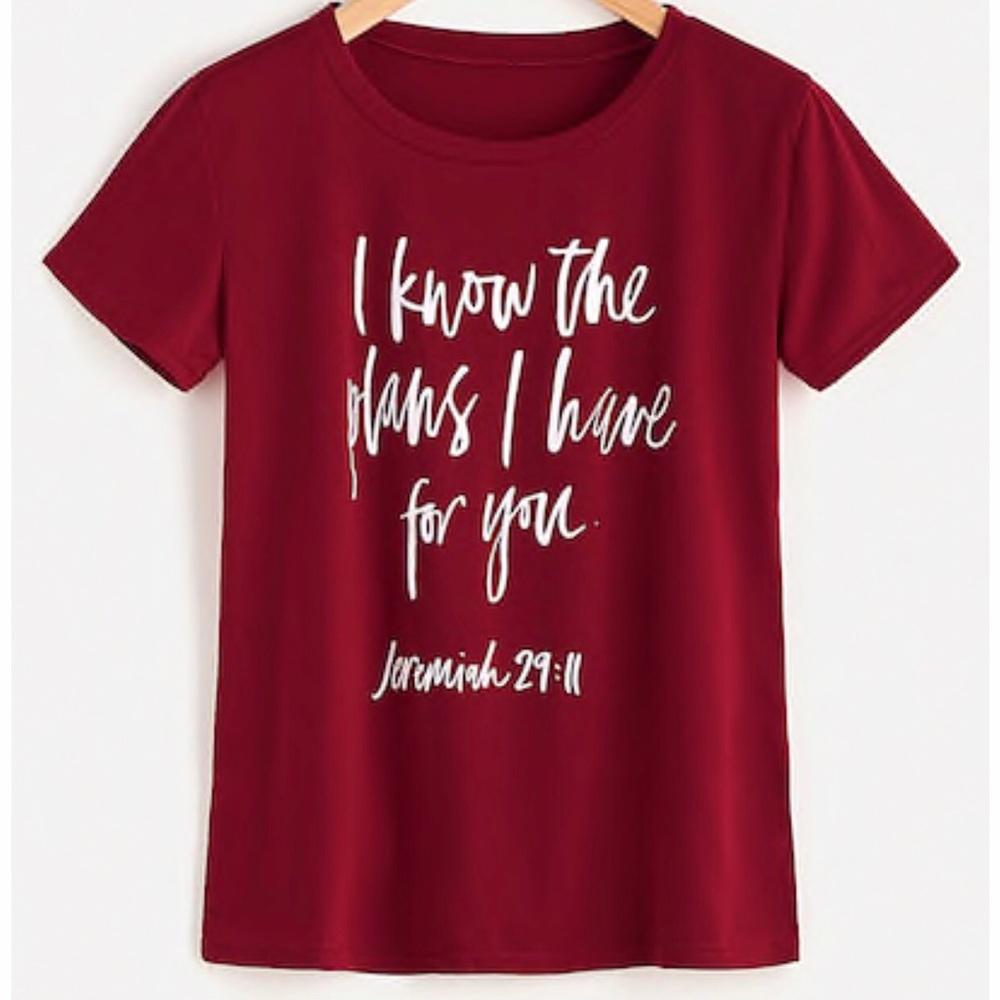 Jeremiah 29:11 Graphic Tee In Red